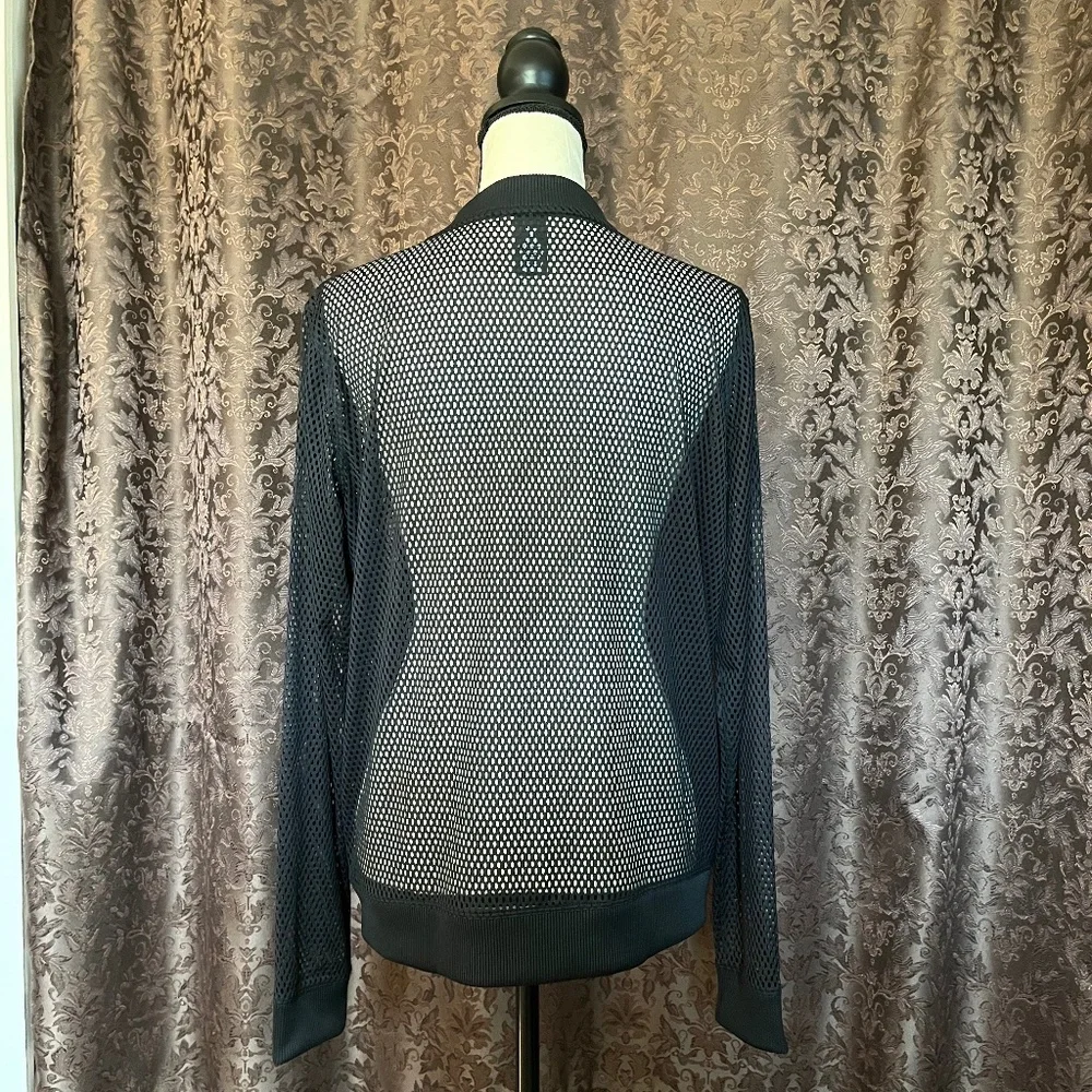 Victoria Sport Black Mesh Bomber Style Jacket Size Medium NWOT - Picture 5 of 10